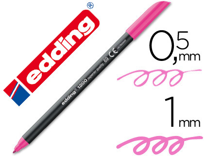 Rotulador edding 1200 tinta rosa neón